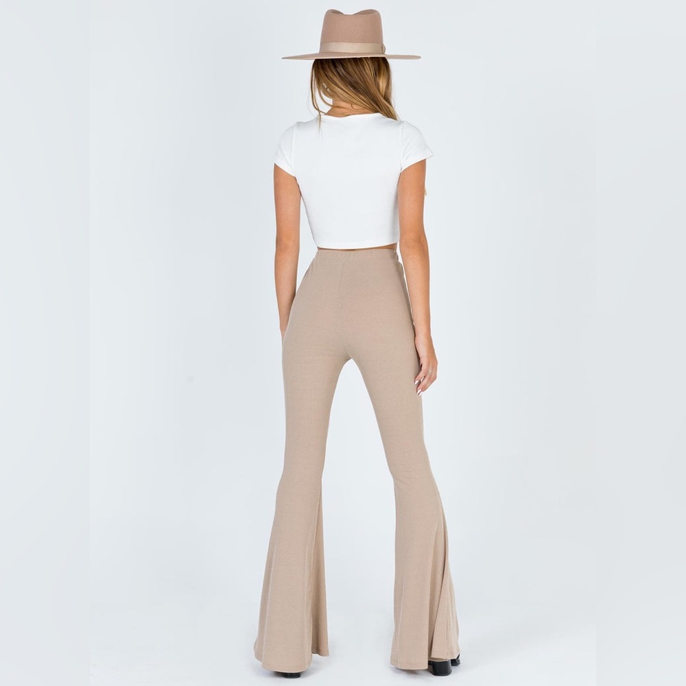 Princess Polly Rita Roberts Flares in Beige Size 8 - Picture 5 of 16